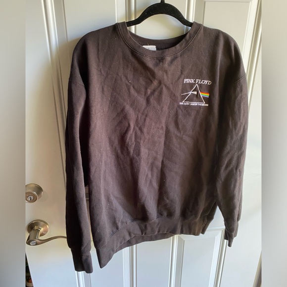 Pink Floyd “ Dark Side Of The Moon” Black Logo Sweatshirt L 50th Anniversary - Picture 2 of 6